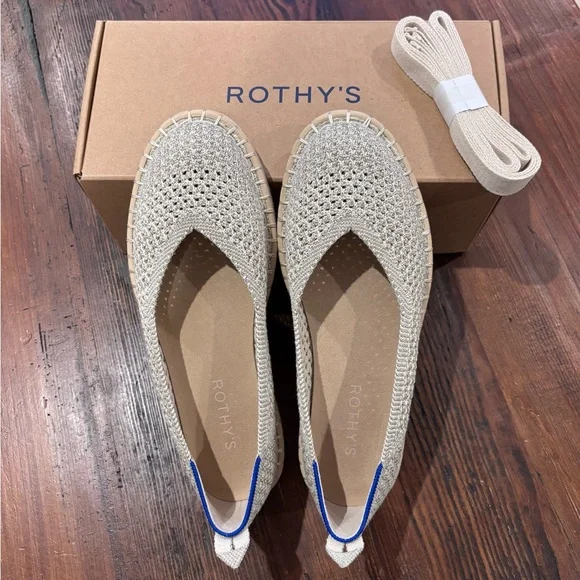 Rothy's The Espadrille Metallic Flat (size 6.5) - Picture 1 of 16